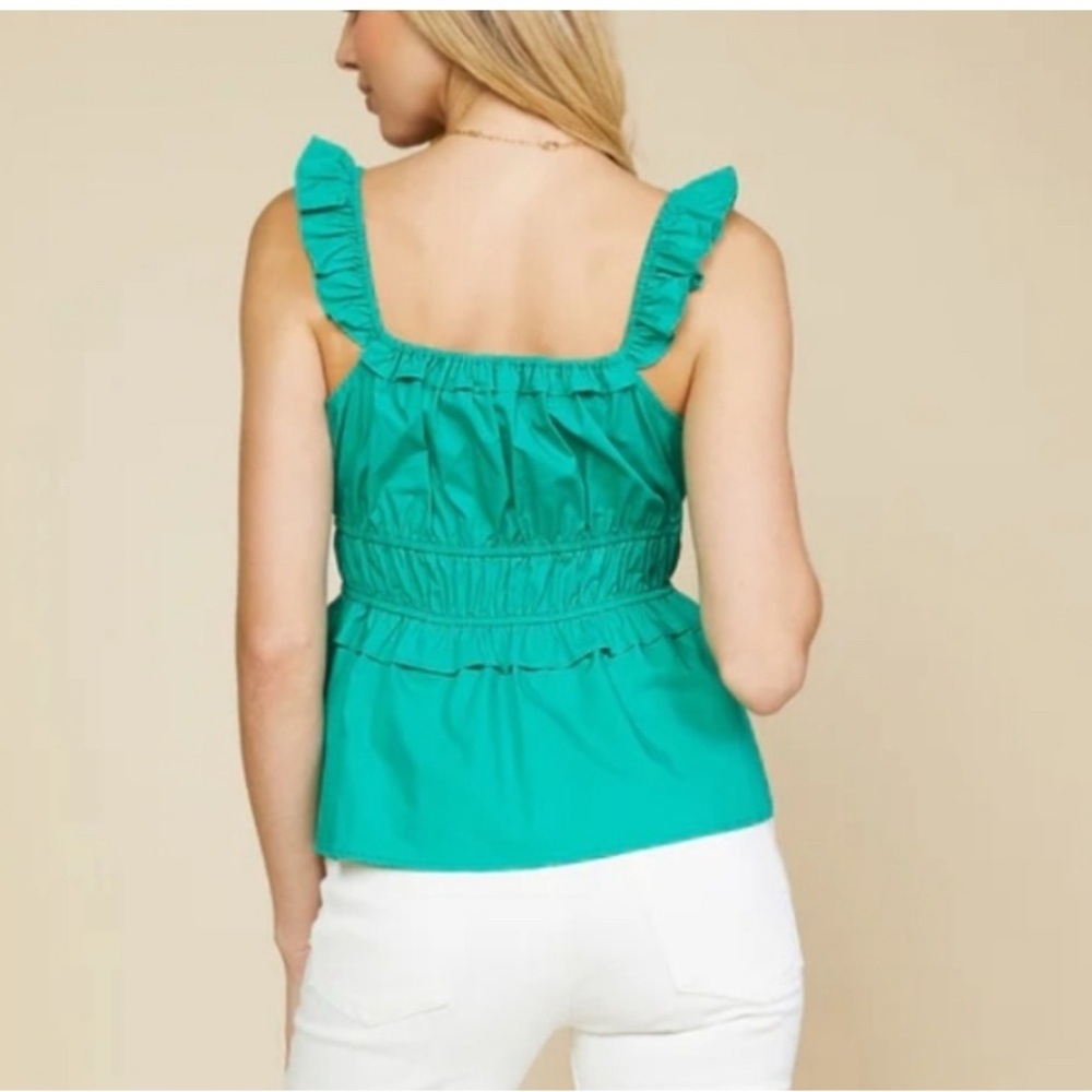 NEW…SKIES ARE BLUE from StitchFix Ruffled Smock Top - Picture 2 of 5